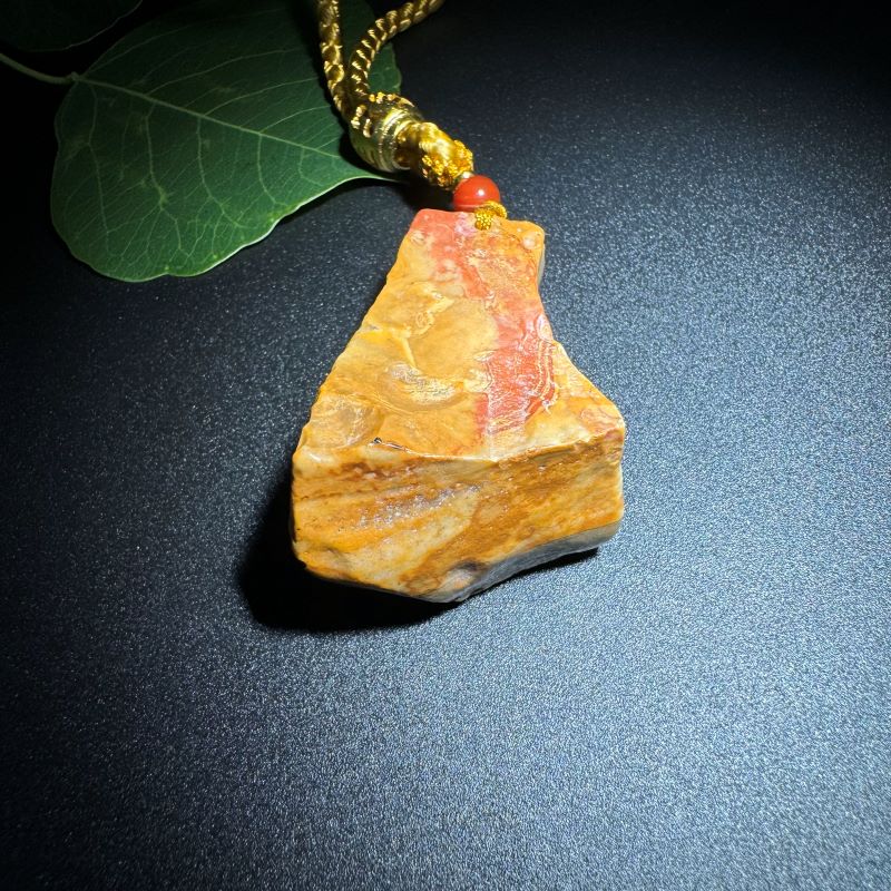 Himalayas Natural Fire Opal Rare Stone Hand Rope