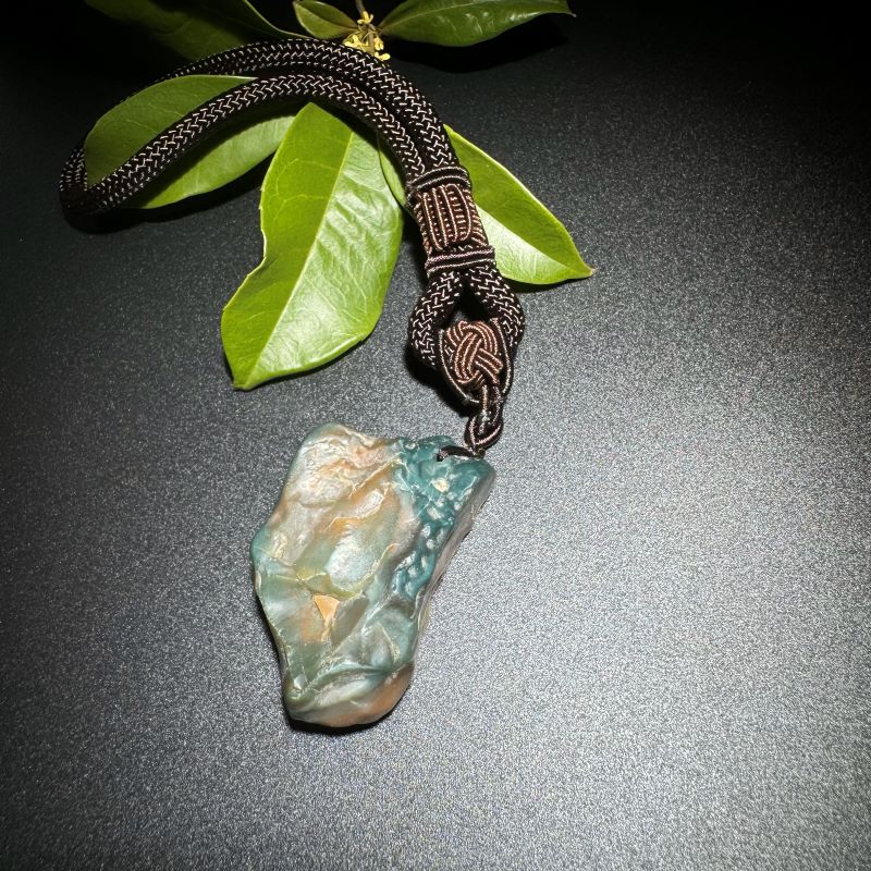 Himalayas Natural Amazonite Rare Stone Hand Rope