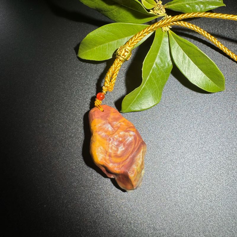 Himalayas Natural Sunstone Rare Stone Hand Rope