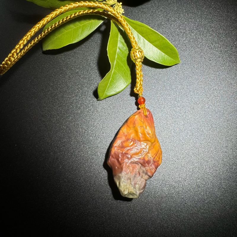 Himalayas Natural Sunstone Rare Stone Hand Rope