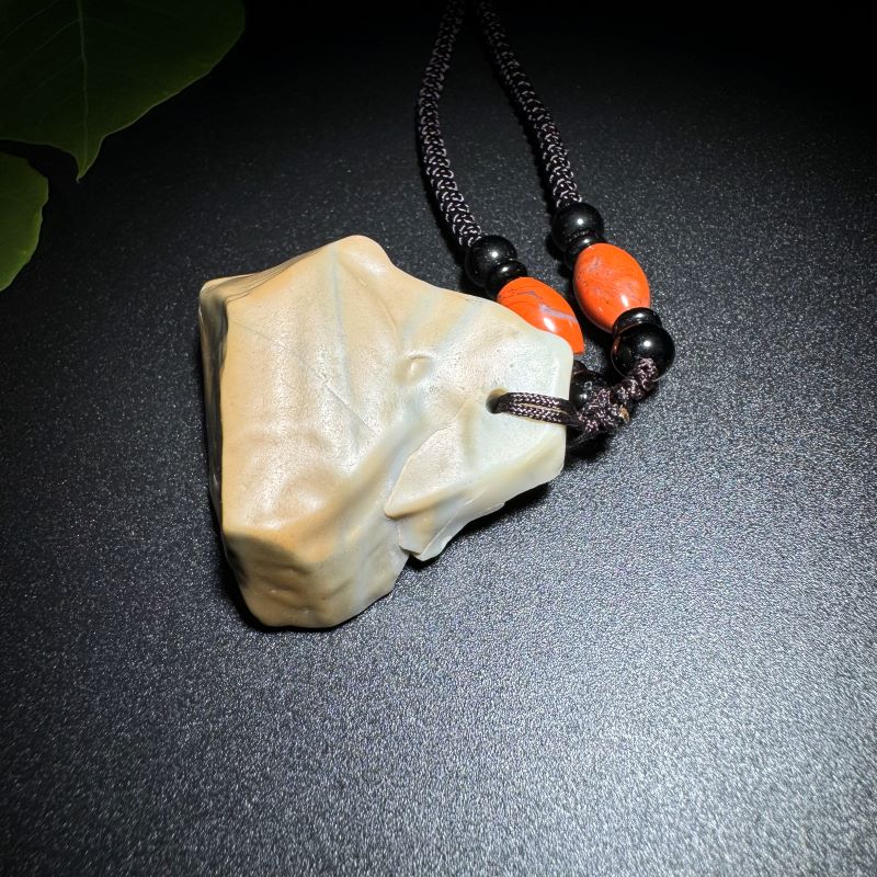 Himalayas Natural Obsidian Rare Stone Pendant