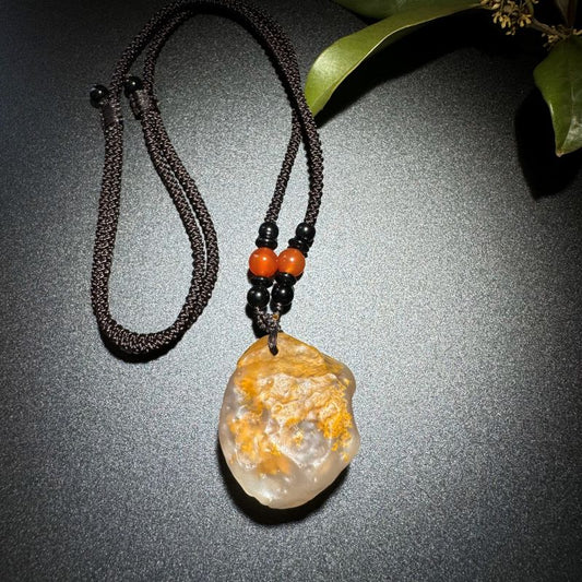 Himalayas Natural Chalcedony Rare Stone Pendant