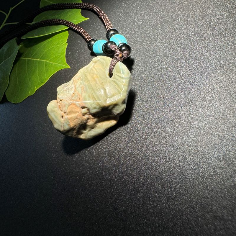 Himalayas Natural Actinolite Rare Stone Pendant