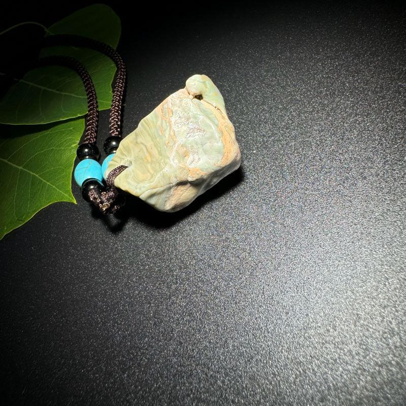 Himalayas Natural Actinolite Rare Stone Pendant