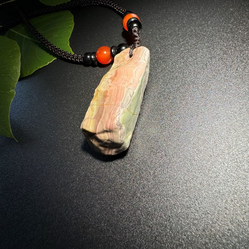 Himalayas Natural Epidote Rare Stone Pendant