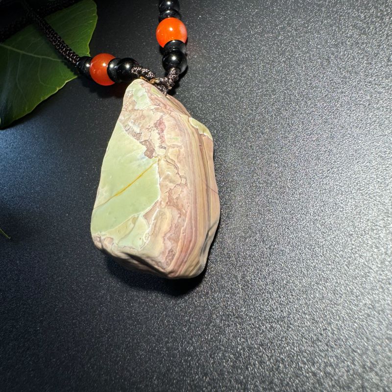 Himalayas Natural Epidote Rare Stone Pendant