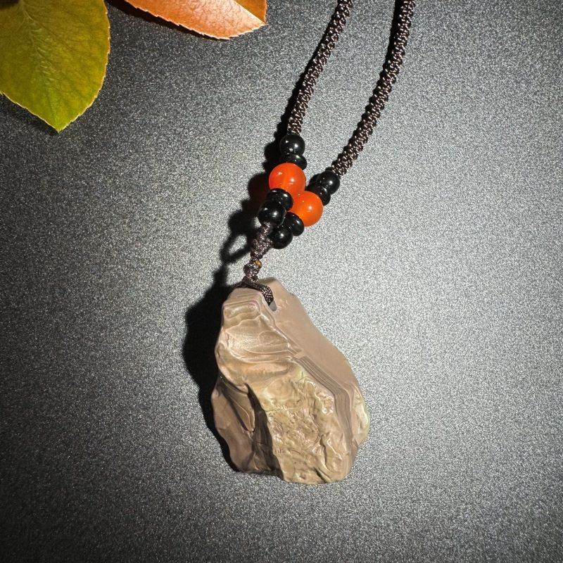 Himalayas Natural Ilmenite Rare Stone Pendant