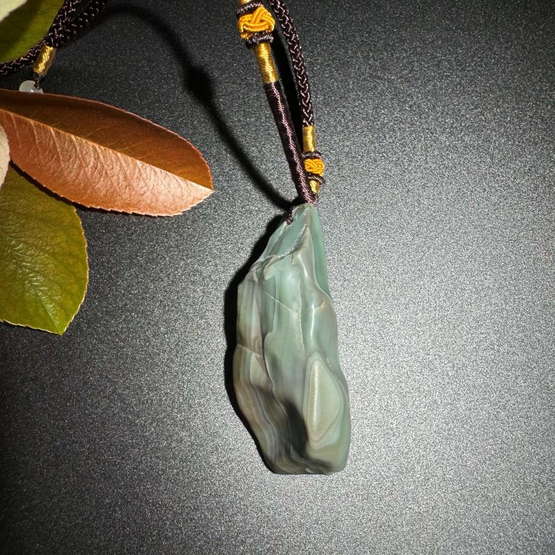 Himalayas Natural Neptunite Rare Stone Pendant