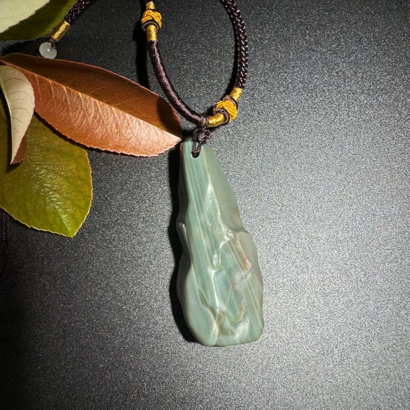 Himalayas Natural Neptunite Rare Stone Pendant