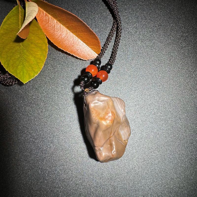 Himalayas Natural Zirconolite Rare Stone Pendant