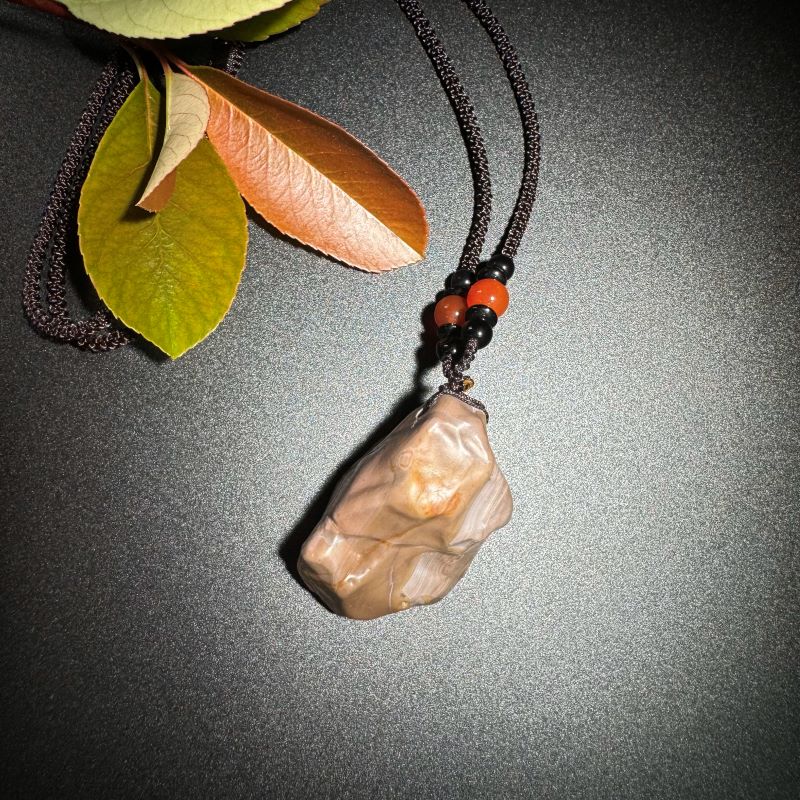 Himalayas Natural Zirconolite Rare Stone Pendant