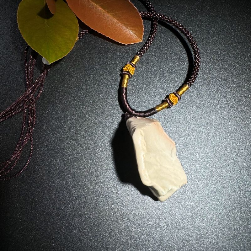 Himalayas Natural Anhydrite Rare Stone Pendant