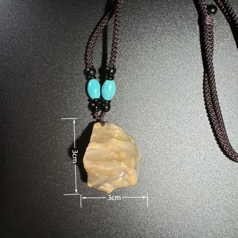 Himalayas Natural Jet Rare Stone Pendant