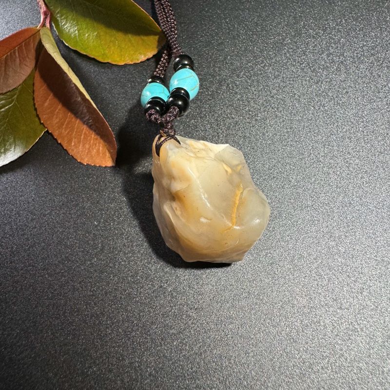 Himalayas Natural Jet Rare Stone Pendant