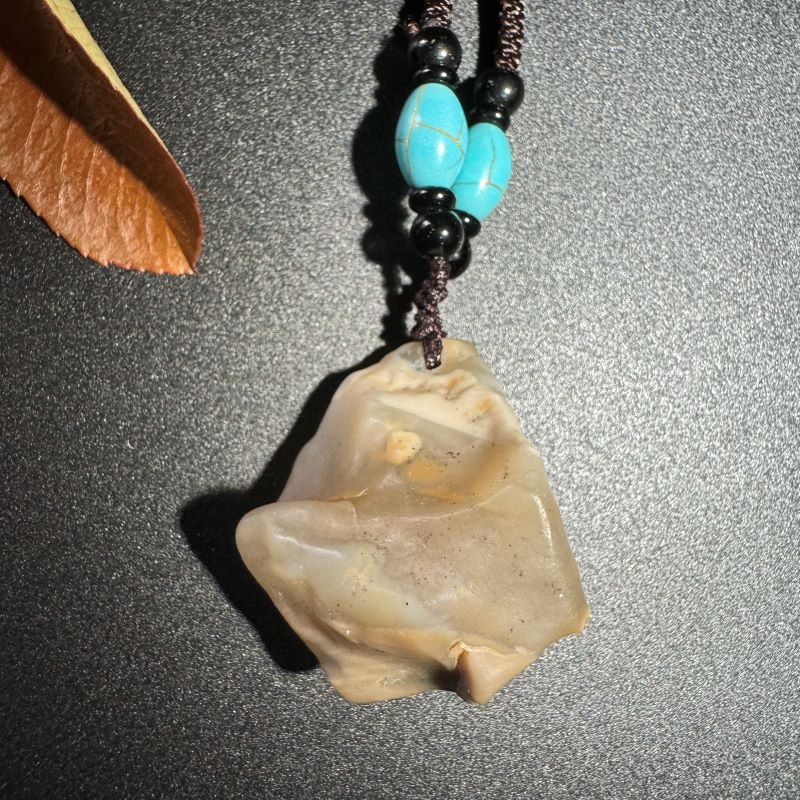 Himalayas Natural Jet Rare Stone Pendant