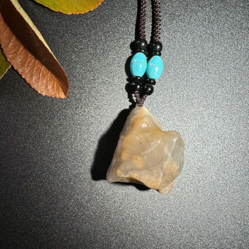 Himalayas Natural Jet Rare Stone Pendant