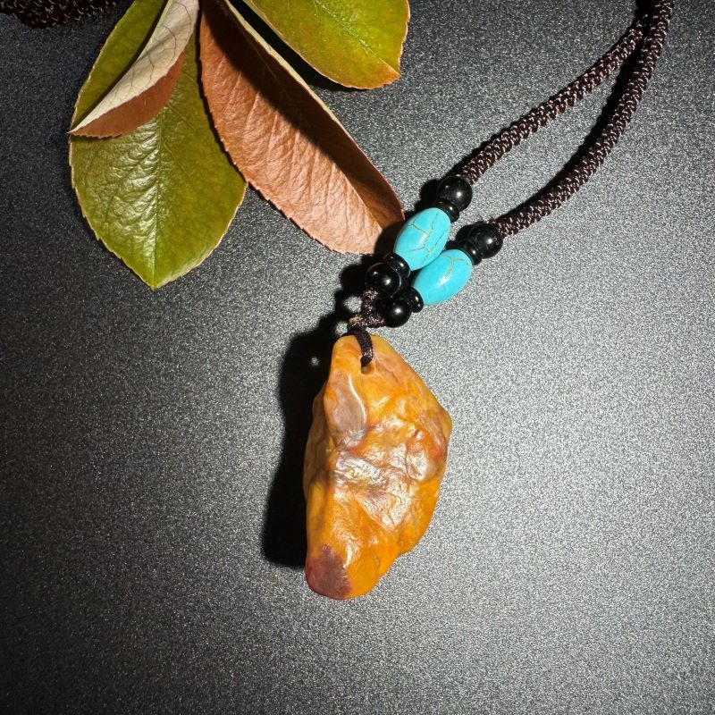 Himalayas Natural Wollastonite Rare Stone Pendant