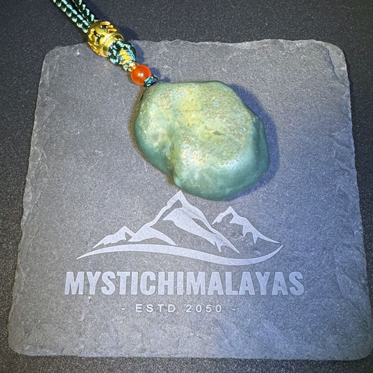 Himalayas Natural Prehnite Rare Stone Hand Rope