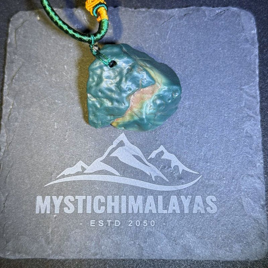 Himalayas Natural Green Agate Rare Stone Pendant