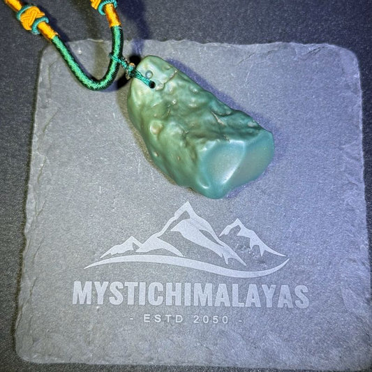 Himalayas Natural Green Quartz Rare Stone Pendant