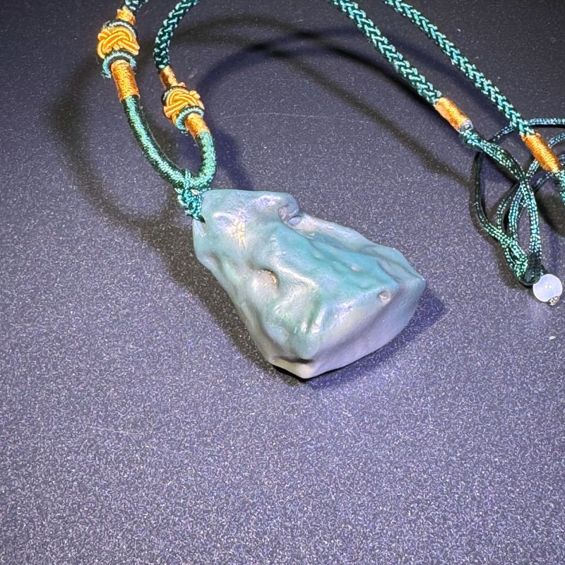 Himalayas Natural Gaspeite Rare Stone Pendant