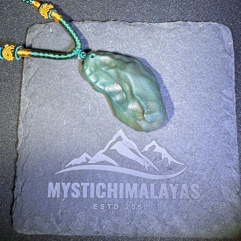 Himalayas Natural Green Calcite Rare Stone Pendant