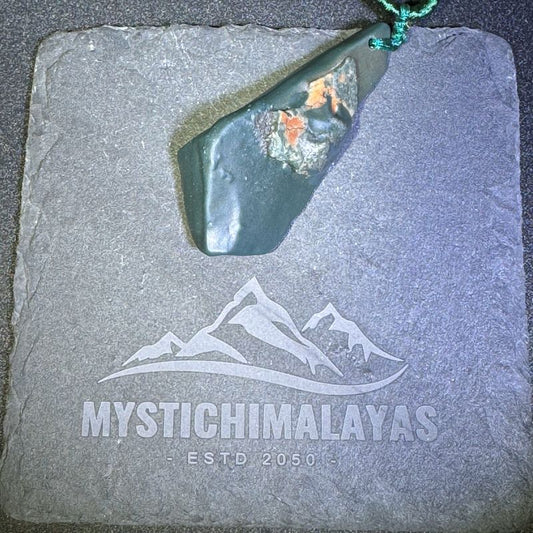 Himalayas Natural Prasiolite Rare Stone Pendant