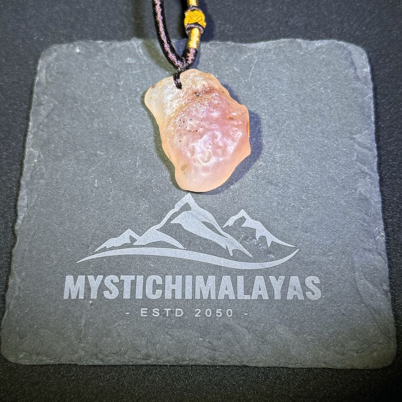 Himalayas Natural Plume Agate Rare Stone Pendant