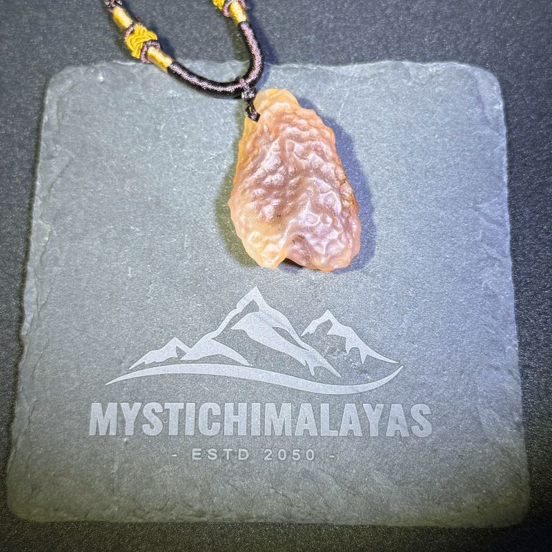 Himalayas Natural Fossil Agate Rare Stone Pendant