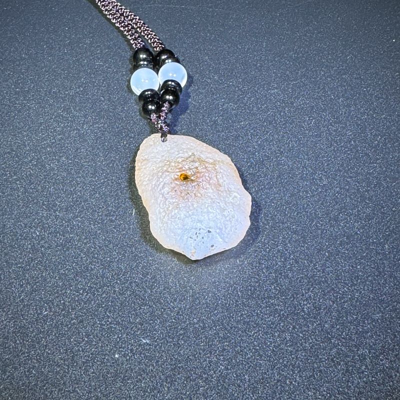 Himalayas Natural Thunder Egg Agate Rare Stone Pendant