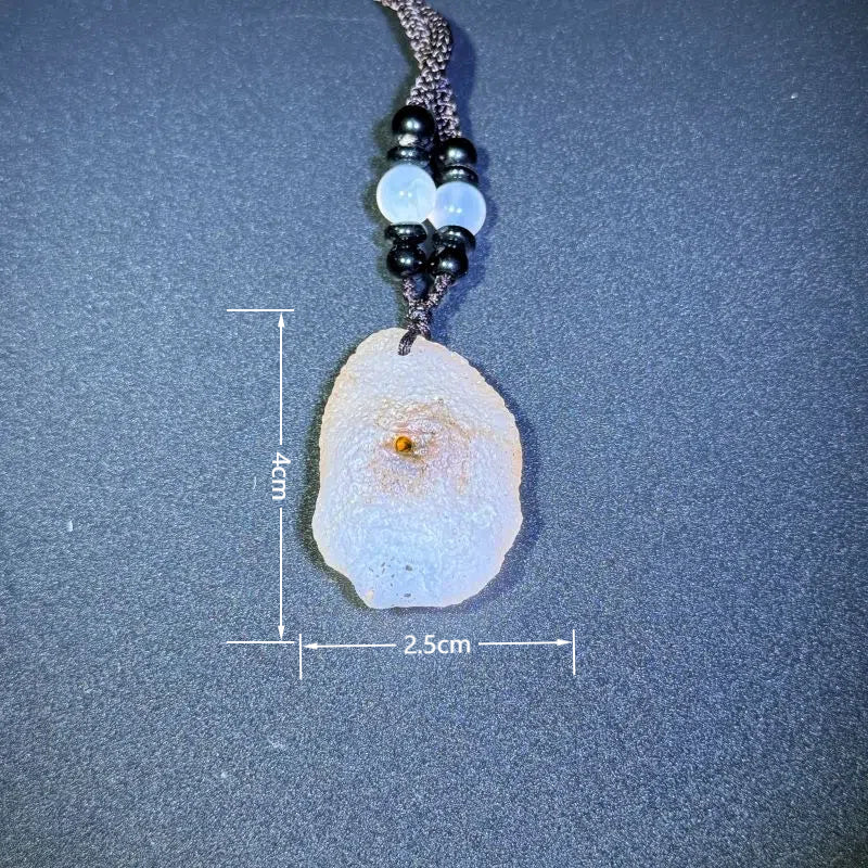 Himalayas Natural Thunder Egg Agate Rare Stone Pendant