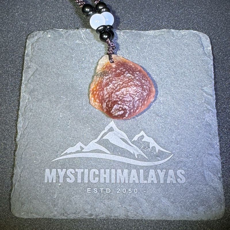 Himalayas Natural Shadow Agate Rare Stone Pendant