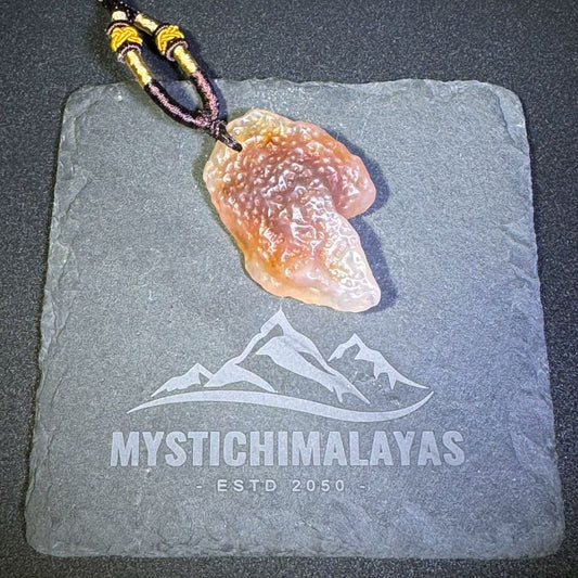 Himalayas Natural Geode Agate Rare Stone Pendant