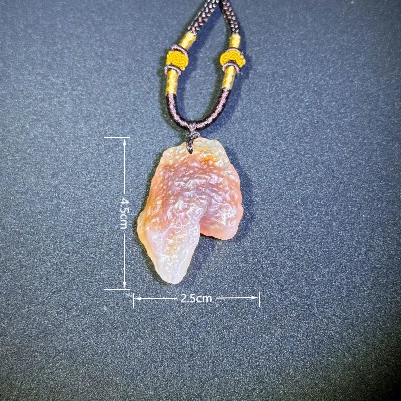 Himalayas Natural Geode Agate Rare Stone Pendant