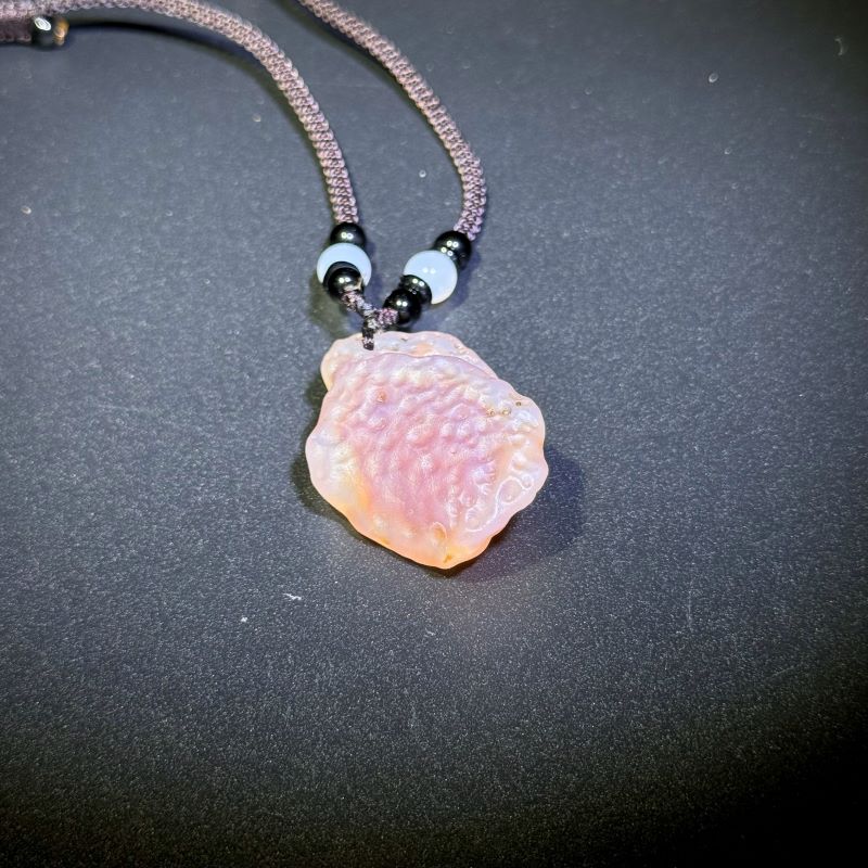 Himalayas Natural Fossil Coral Agate Rare Stone Pendant