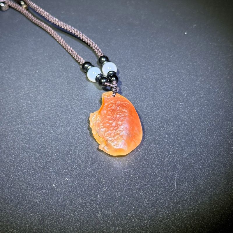 Himalayas Natural Fossilized Agate Rare Stone Pendant