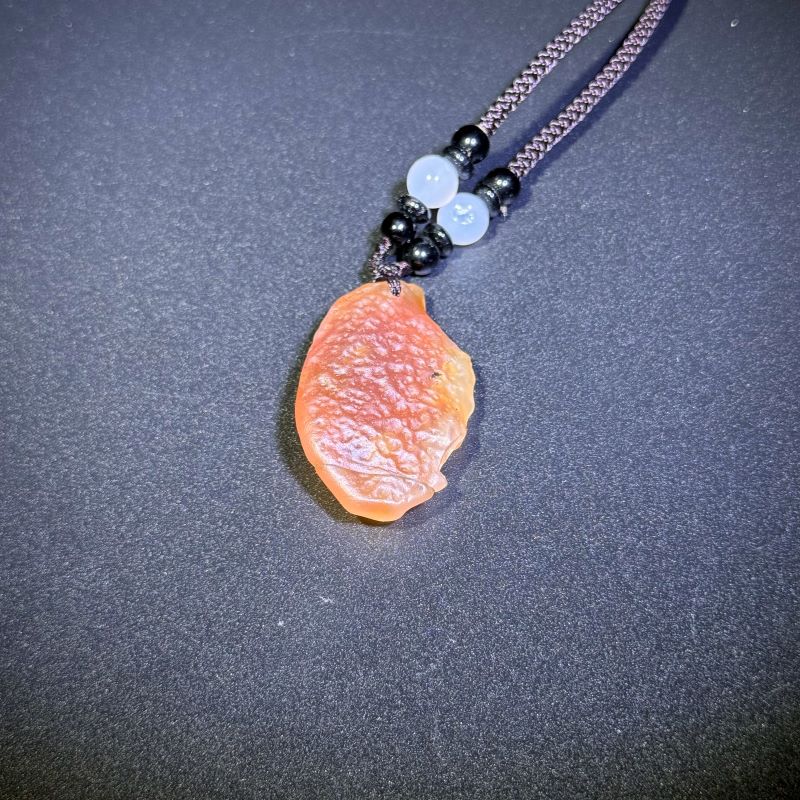 Himalayas Natural Fossilized Agate Rare Stone Pendant