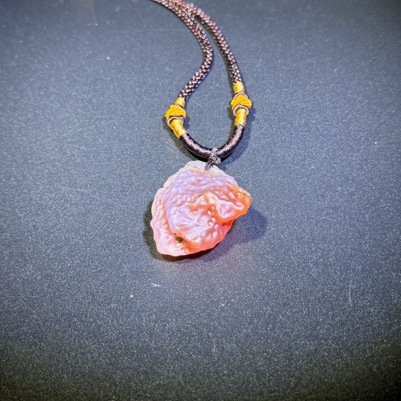 Himalayas Natural Thunderstone Agate Rare Stone Pendant